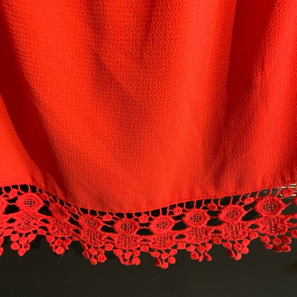 August Silk Red Off Shoulder Blouse - Picture 5 of 6